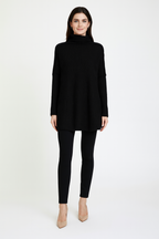Maglione Lungo Casual a Dolcevita da Donna