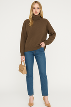 Maglione a Collo Alto Vestibilità Comoda da Donna