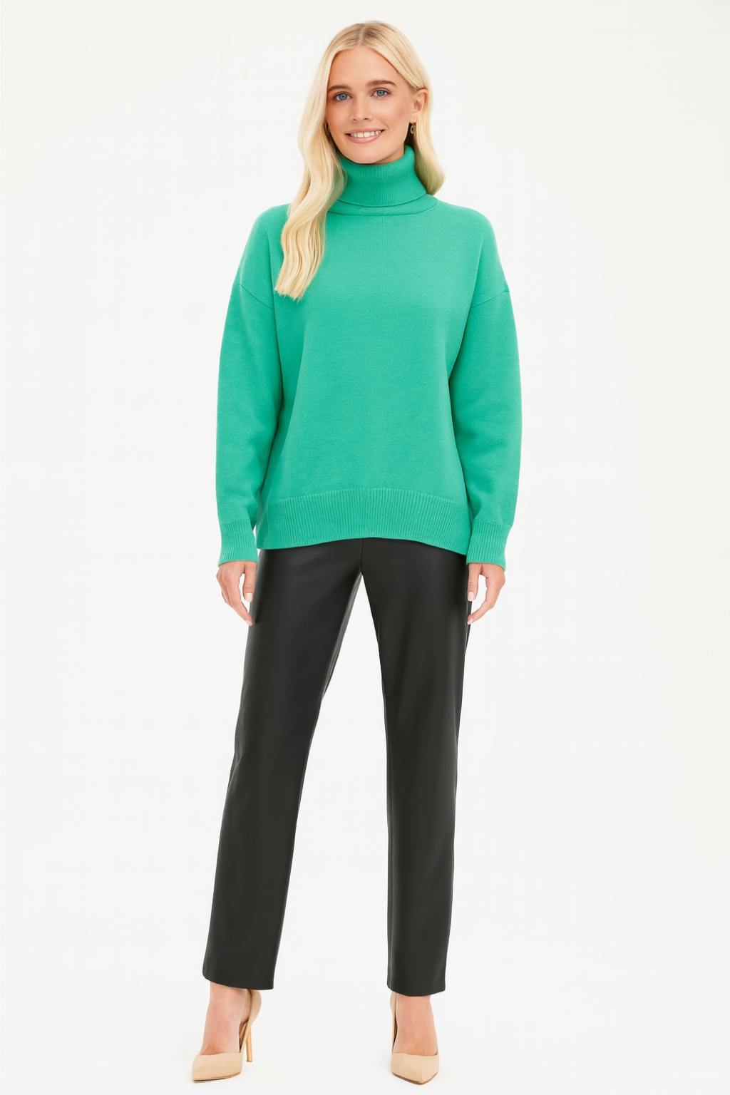 Maglione a Collo Alto Vestibilità Comoda da Donna
