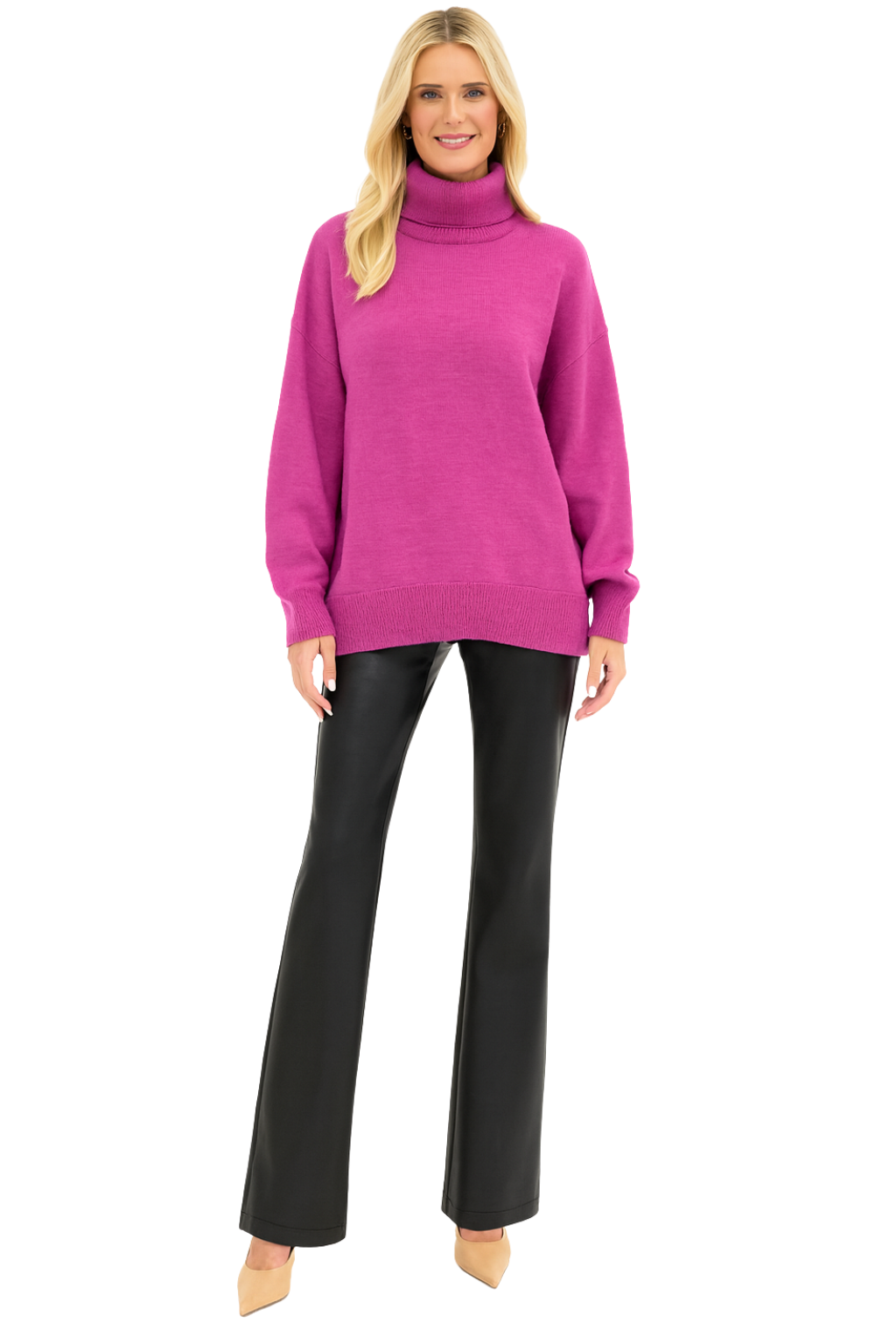 Maglione a Collo Alto Vestibilità Comoda da Donna